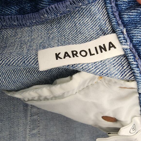 GRLFRND Button Fly Skinny Leg High Rise Distressed Karolina in Not Me Size 26 - Picture 6 of 8